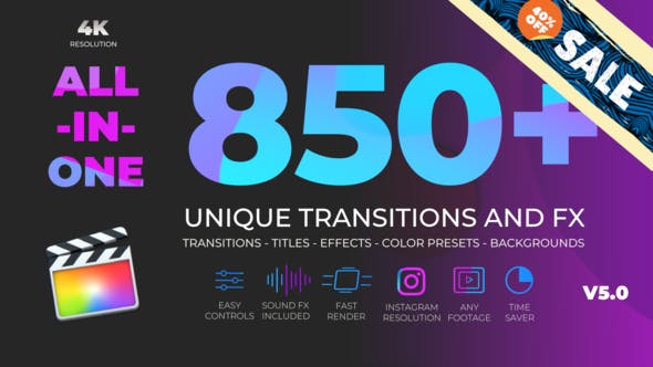 Unique Transitions and FX - Videohive 23292087 Download