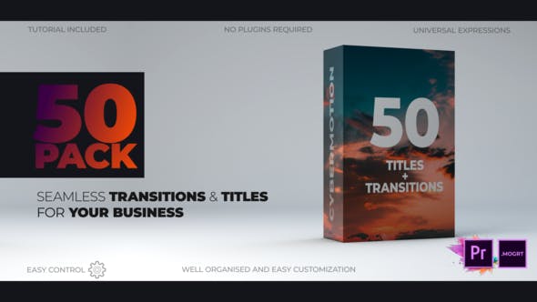 Unique Typography Transitions MOGRT - Videohive Download 23429297