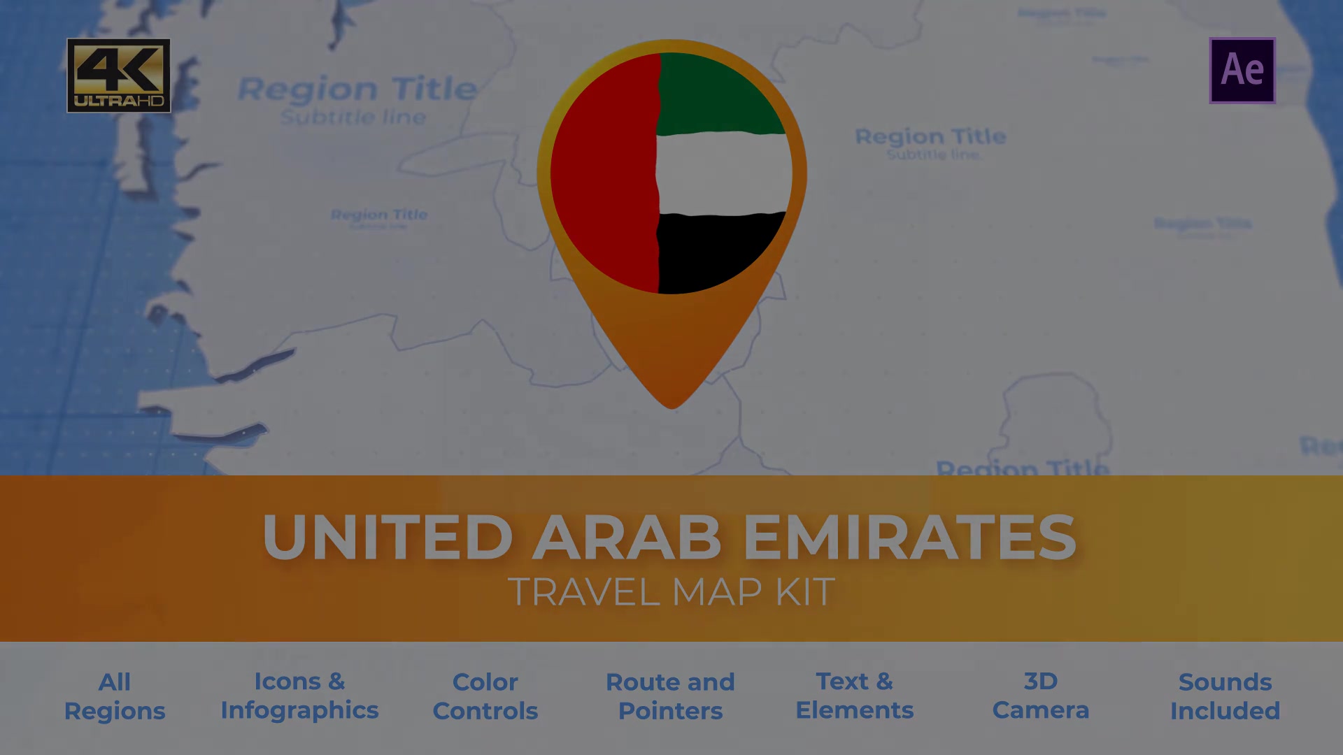 United Arab Emirates Map Emirates UAE Travel Map Videohive 29973922 After Effects Image 13