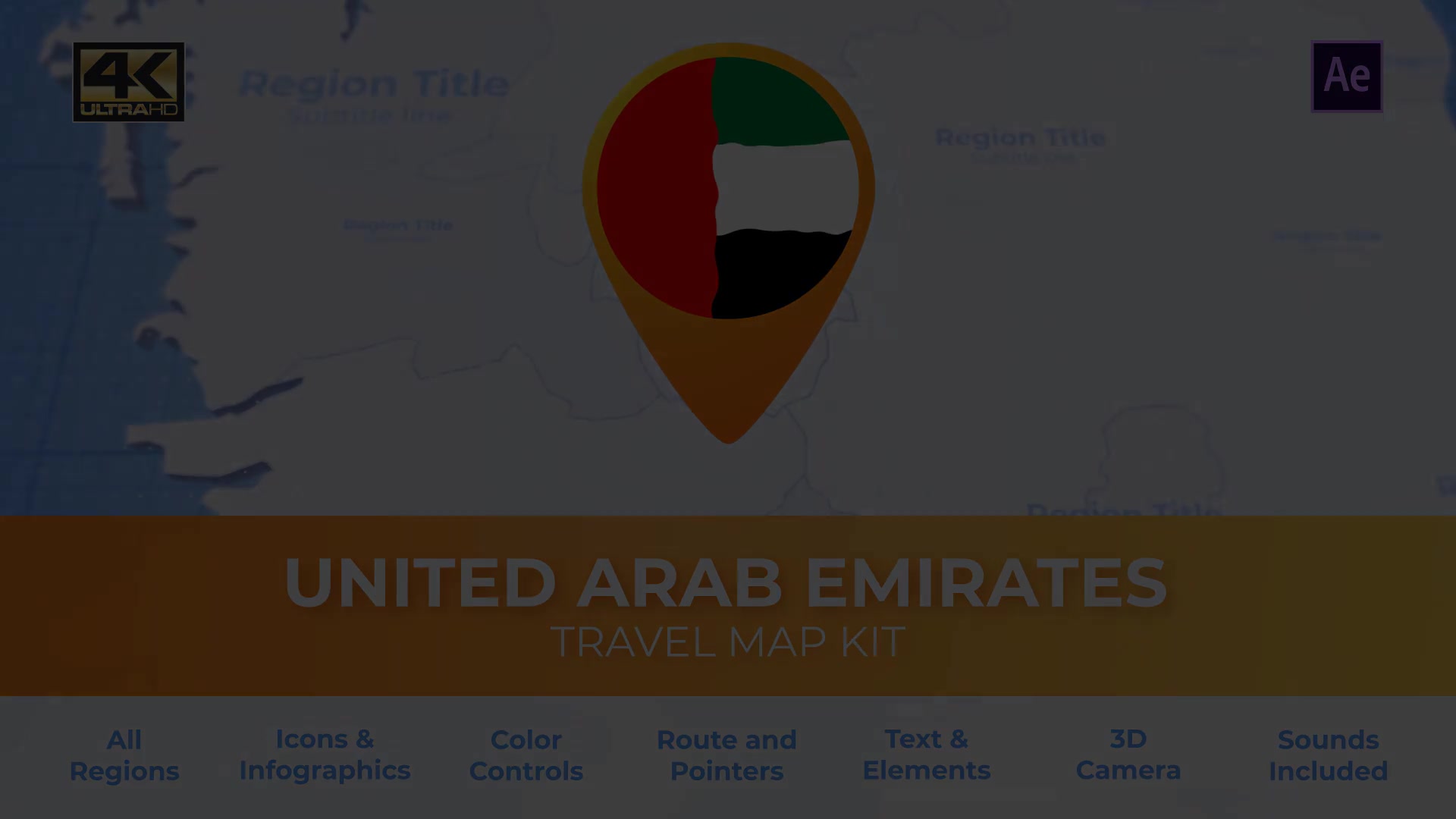 United Arab Emirates Map Emirates UAE Travel Map Videohive 29973922 After Effects Image 6