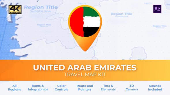 United Arab Emirates Map Emirates UAE Travel Map - 29973922 Download Videohive