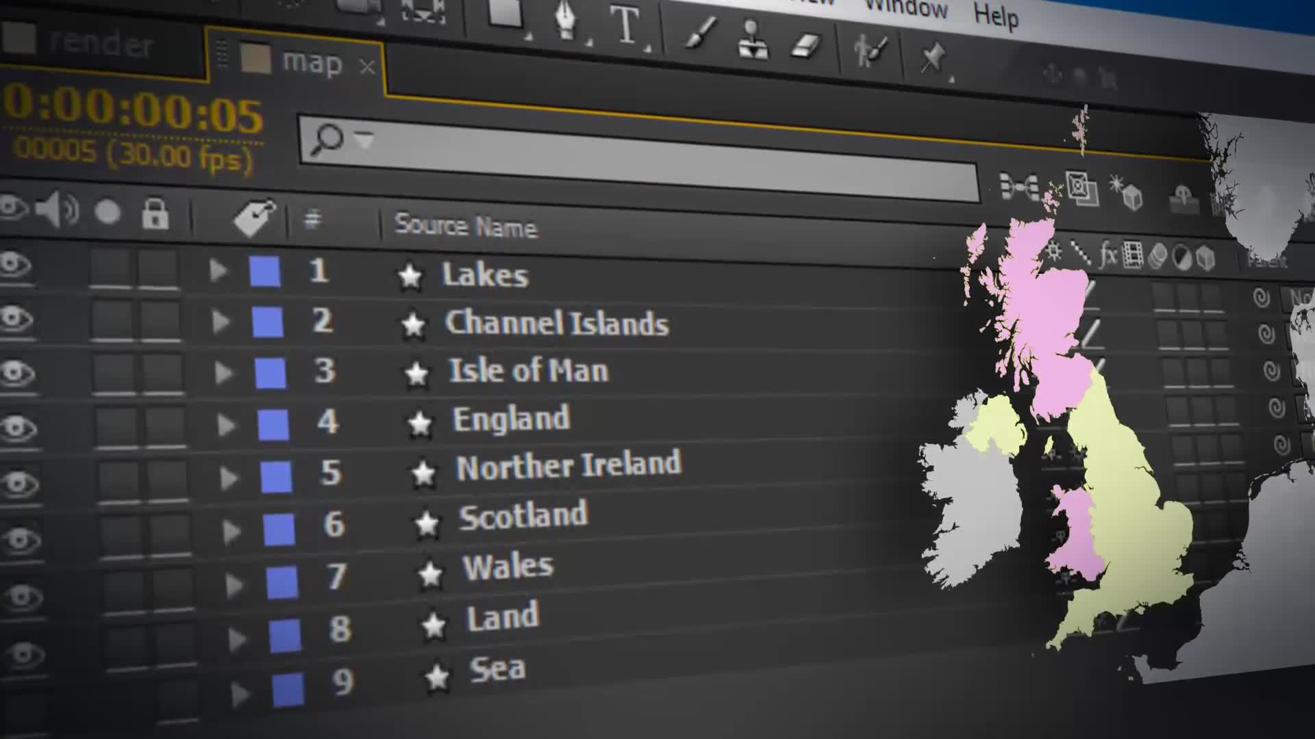 United Kingdom of Great Britain Map UK Map Britain Map Videohive 24035657 After Effects Image 2