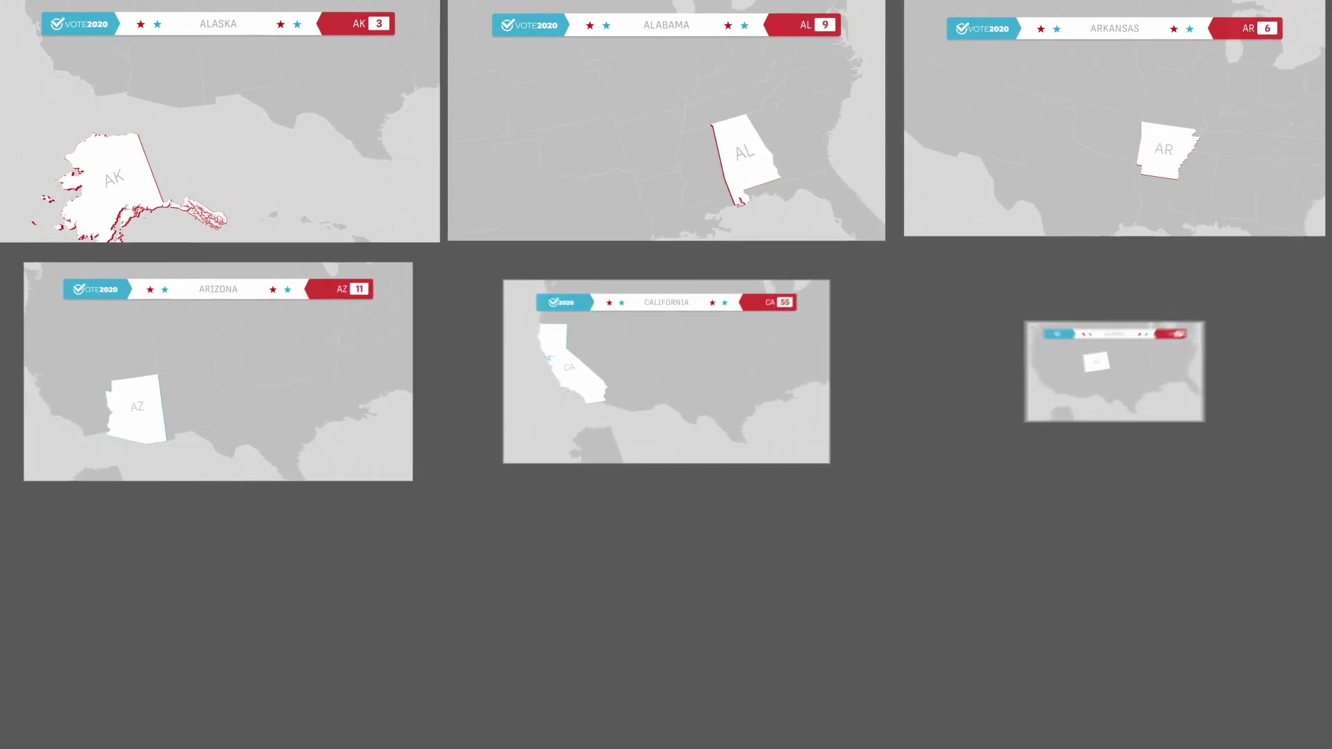 United States Election Map 3D Videohive 28786534 After Effects Image 2