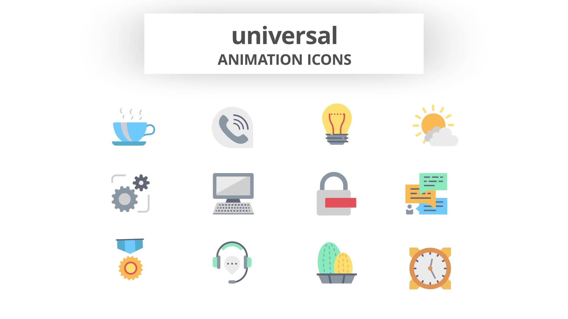 Universal Animation Icons (MOGRT) Videohive 26756385 Premiere Pro Image 10