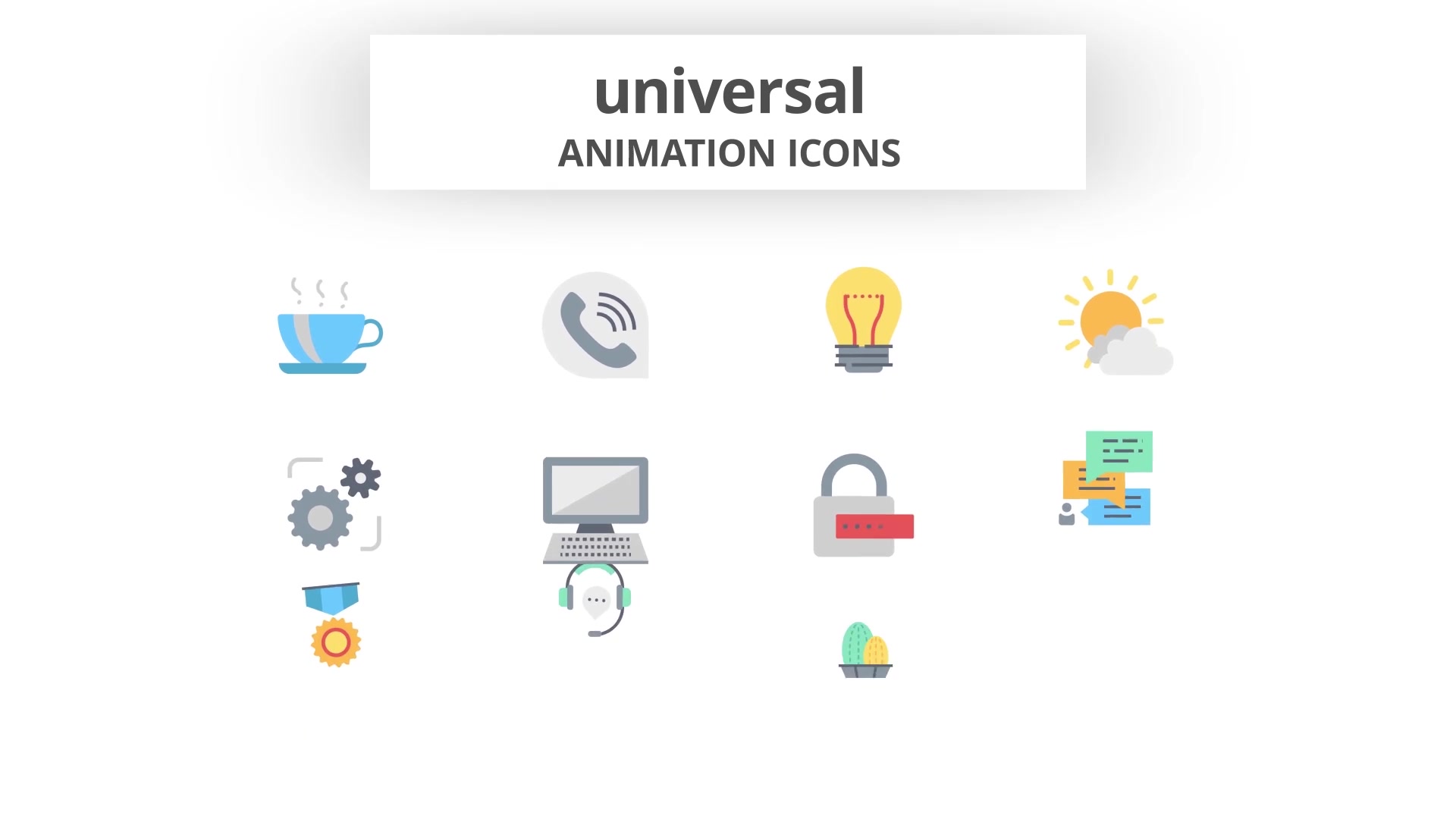 Universal Animation Icons (MOGRT) Videohive 26756385 Premiere Pro Image 4