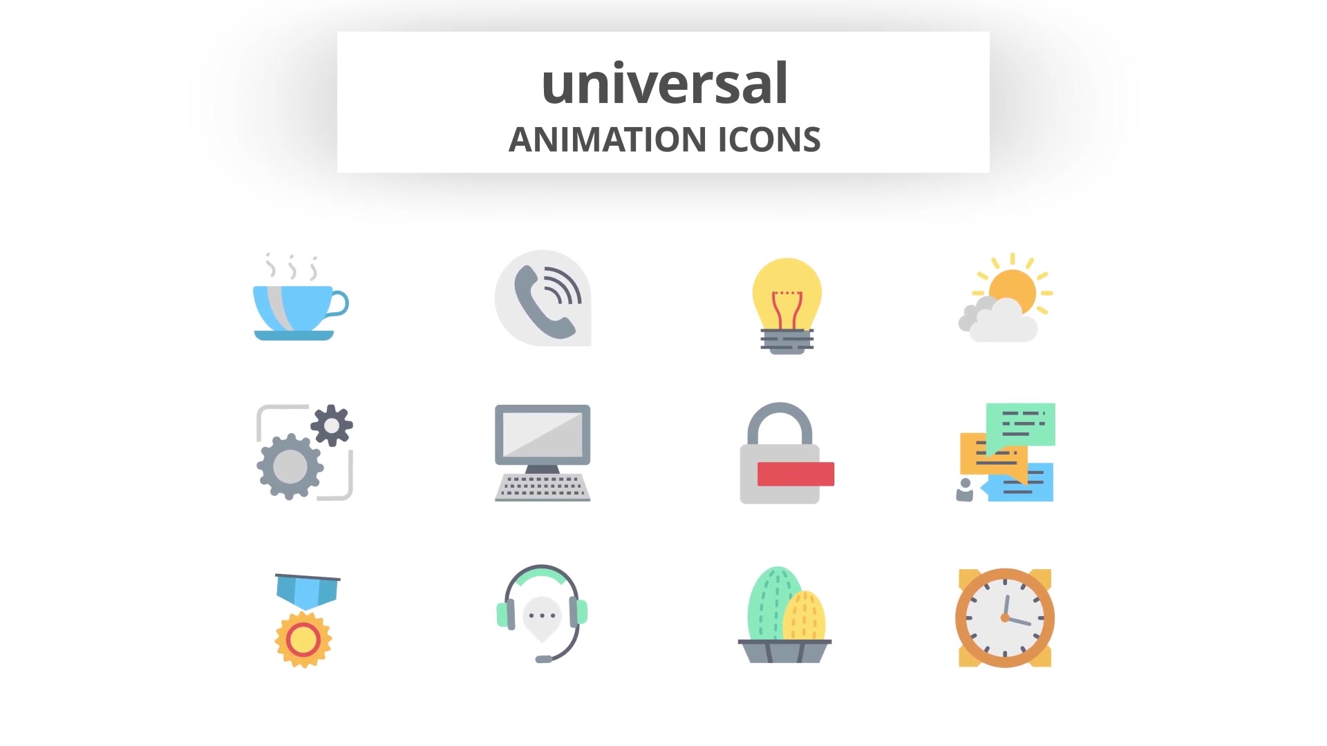 Universal Animation Icons (MOGRT) Videohive 26756385 Premiere Pro Image 7