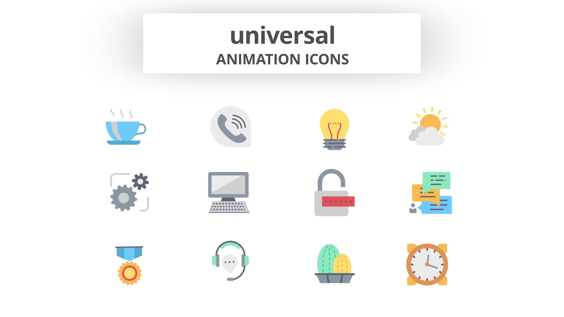 Universal Animation Icons (MOGRT) Videohive 26756385 Premiere Pro Image 8