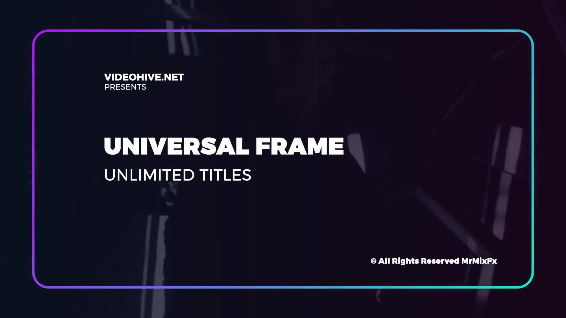 Universal Frame / Unlimited Titles Videohive 20630790 After Effects Image 1