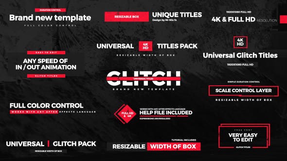 Universal Glitch Titles - 21285886 Videohive Download