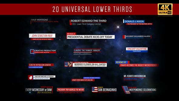 Universal Lower Thirds - 19432267 Download Videohive