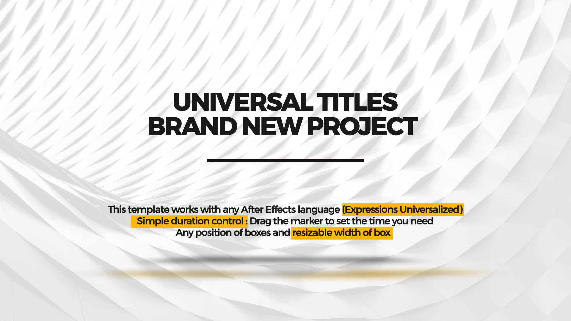 Universal Titles Videohive 20958844 After Effects Image 1