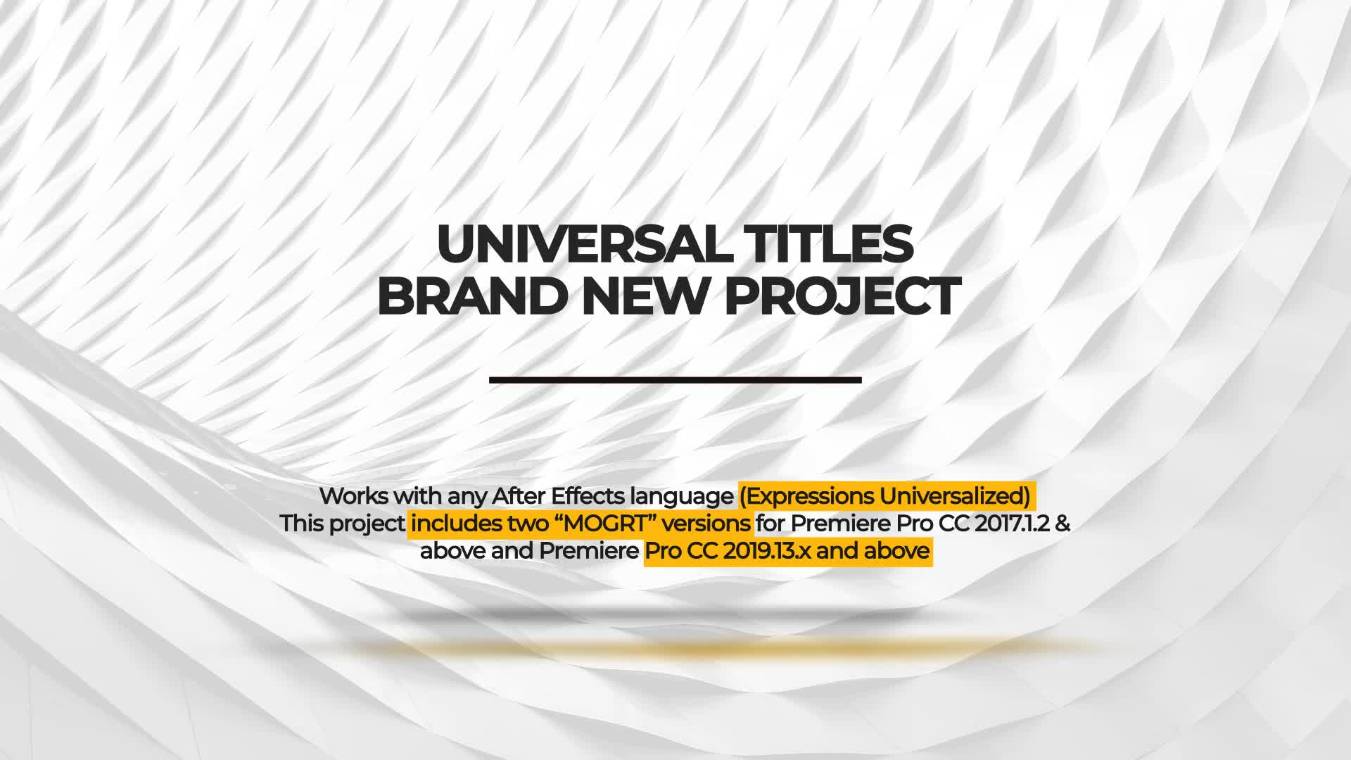 Universal Titles // MOGRT Videohive 23180208 Premiere Pro Image 1