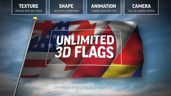 Unlimited 3D Flags - 25557629 Download Videohive