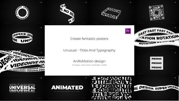 Unusual Titles And Typography - 24147450 Videohive Download