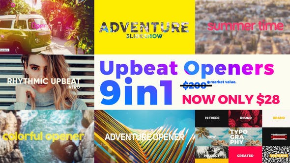 Upbeat Summer Openers Bundle 9 in 1 - Download 23794556 Videohive