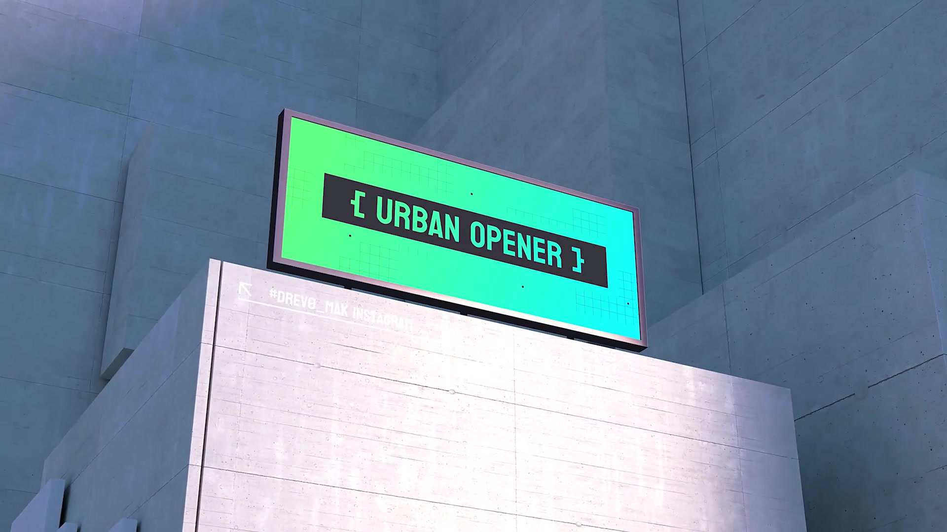 Urban Opener/ Concrete Architecture Video Mockup Busness LED Display City Industrial Real Estate IOS Videohive 37868583 After Effects Image 4