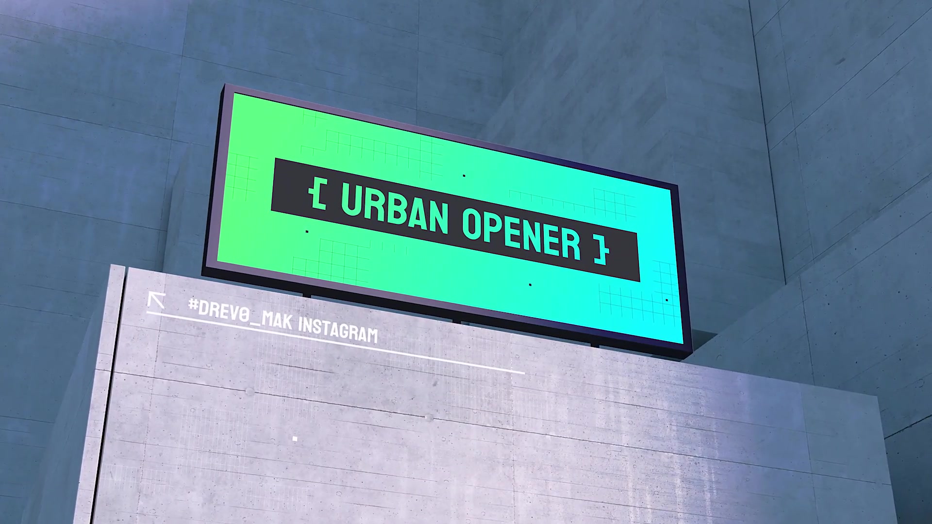 Urban Opener/ Concrete Architecture Video Mockup Busness LED Display City Industrial Real Estate IOS Videohive 37868583 After Effects Image 5