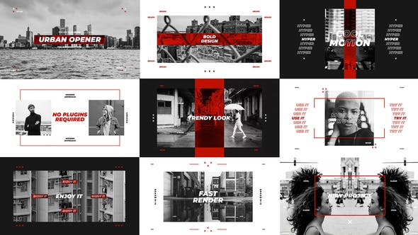 Urban Opener / Stylish Clean Promo / Dynamic Typography / Hip Hop Lifestyle / Cities and Streets - 23500072 Videohive Download