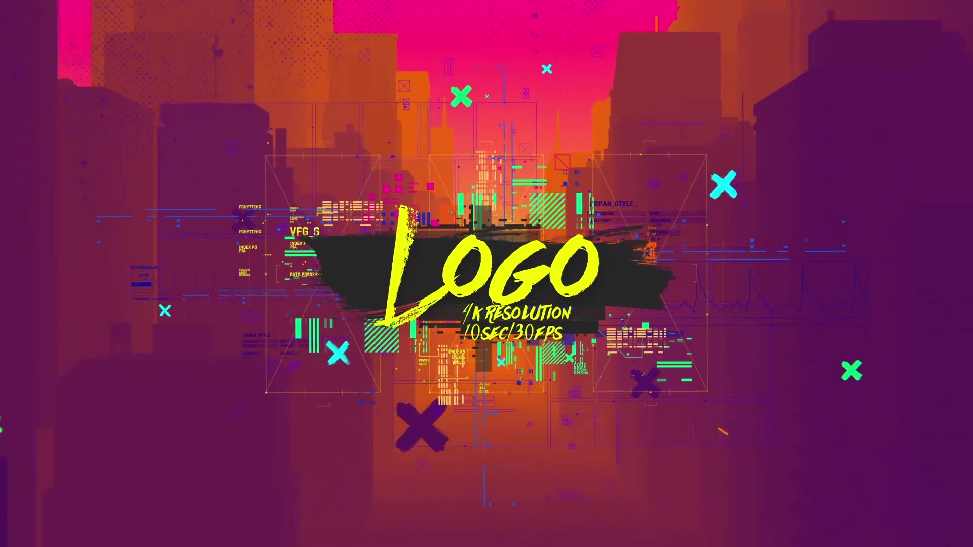 Urban Opener/ True Hip Hop Logo Intro/ City/ New York/ Brush/ Colorful/ Dynamic/ Street/ Basketball Videohive 28529065 After Effects Image 2