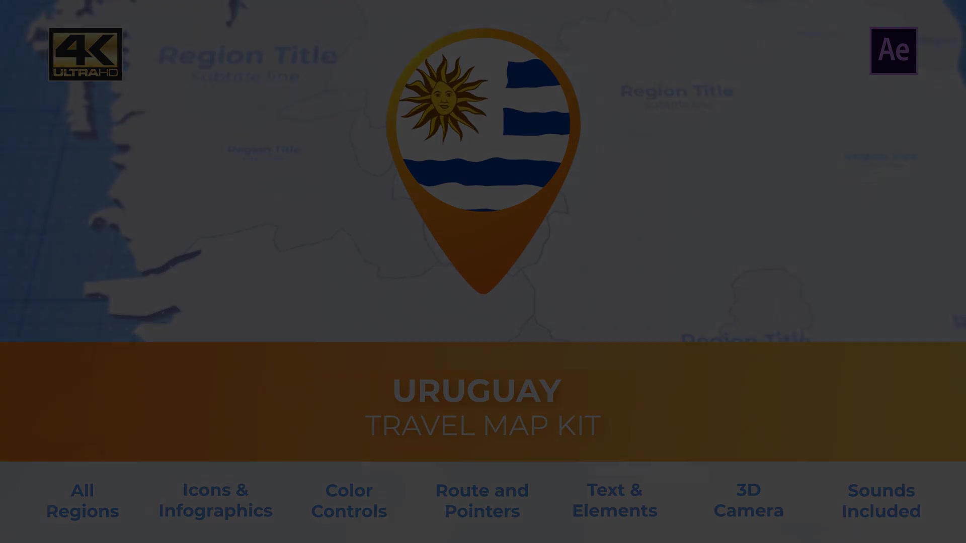 Uruguay Map Oriental Republic of Uruguay Travel Map Videohive 30472626 After Effects Image 6