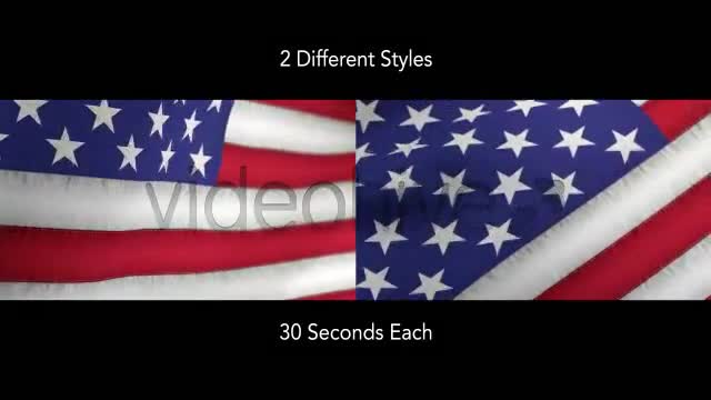 US American Flag Blowing Close Up 2 Styles Videohive 4894023 Motion Graphics Image 1