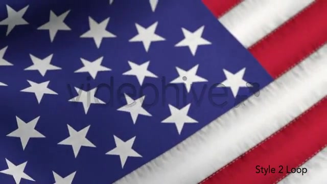 US American Flag Blowing Close Up 2 Styles Videohive 4894023 Motion Graphics Image 12