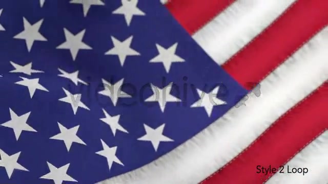 US American Flag Blowing Close Up 2 Styles Videohive 4894023 Motion Graphics Image 13