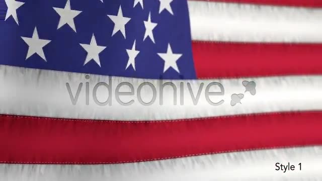 US American Flag Blowing Close Up 2 Styles Videohive 4894023 Motion Graphics Image 2