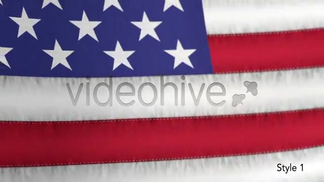 US American Flag Blowing Close Up 2 Styles Videohive 4894023 Motion Graphics Image 3