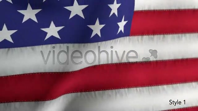 US American Flag Blowing Close Up 2 Styles Videohive 4894023 Motion Graphics Image 5
