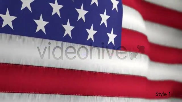 US American Flag Blowing Close Up 2 Styles Videohive 4894023 Motion Graphics Image 7