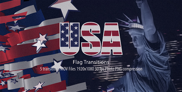 USA Flag Transitions - Download Videohive 21486417