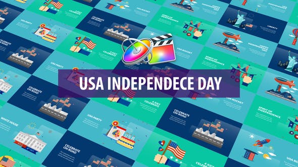 USA Independence Day Animation | Apple Motion & FCPX - 32600901 Download Videohive