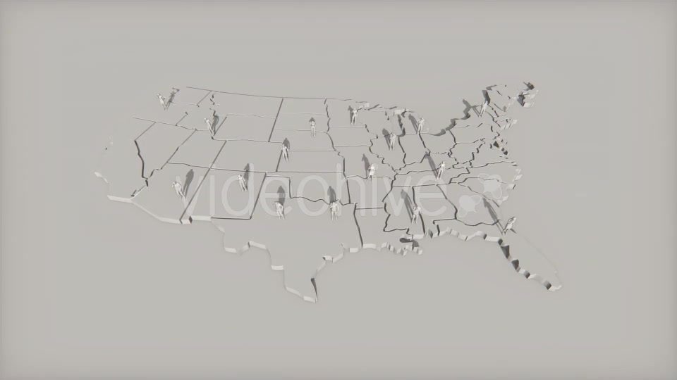 USA Map and People Calling on the Cell Phones - Download Videohive 19432980
