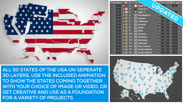 USA Map Kit - Download Videohive 14680226