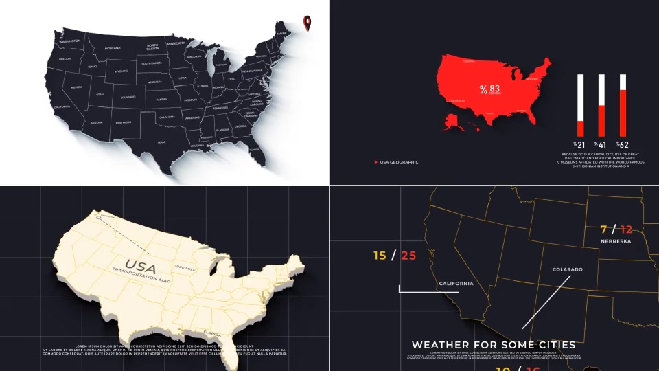 USA Map Promo Ver 0.2 Videohive 39323443 After Effects Image 2