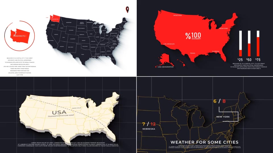 USA Map Promo Ver 0.2 Videohive 39323443 After Effects Image 3