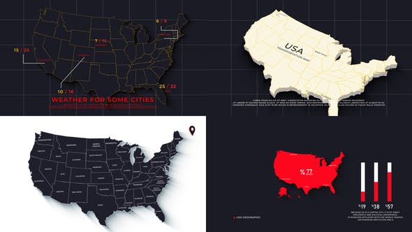 USA Map Promo Ver 0.2 - Videohive Download 39323443