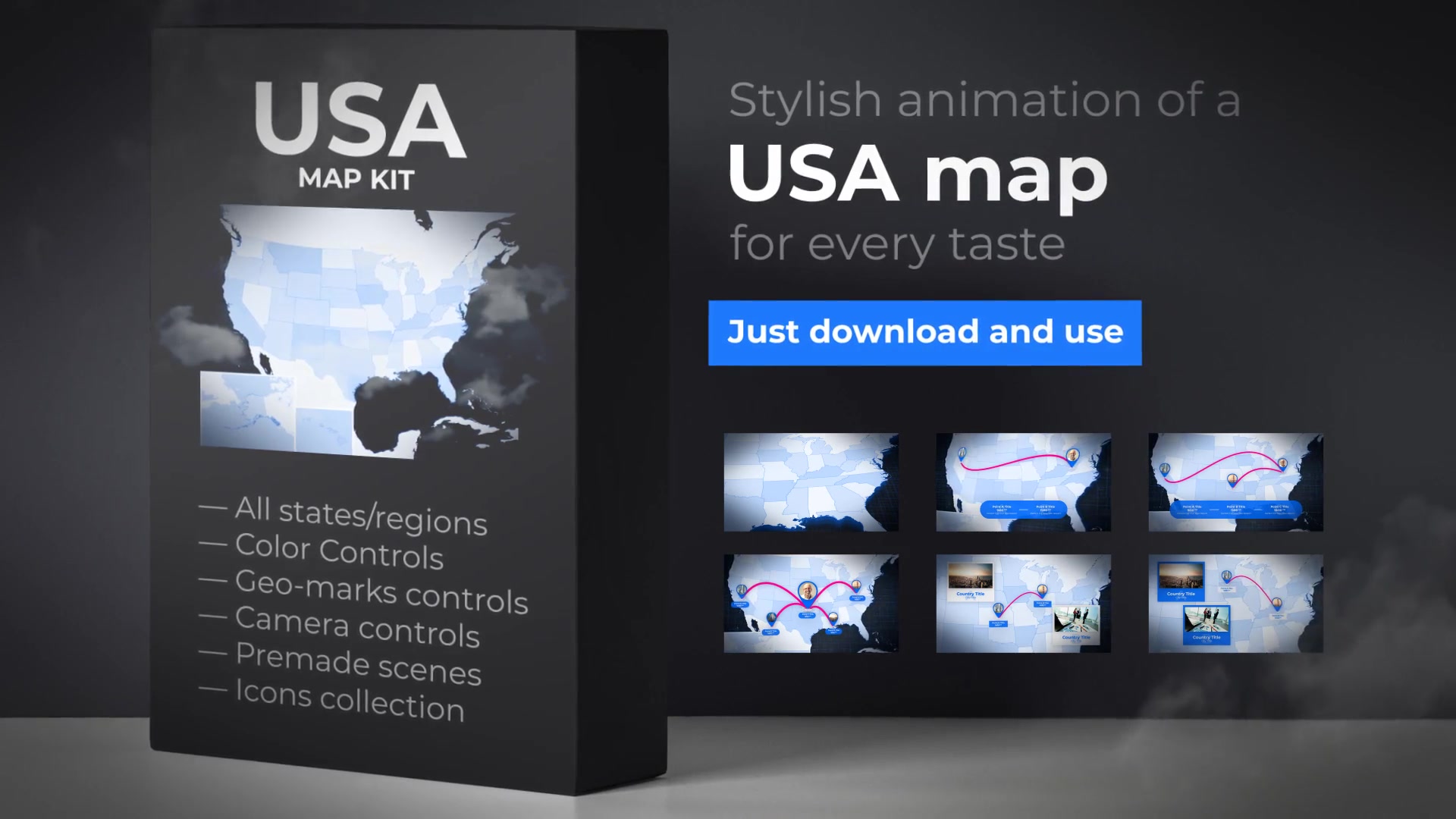 USA Map: United States of America with States Videohive 23986214 After Effects Image 11