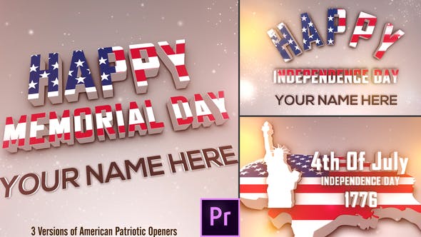 USA Patriotic Openers Pack Premiere Pro - Download 26617715 Videohive