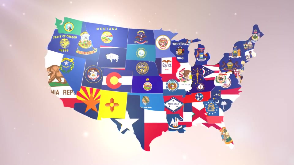 USA States Flag Logo - Download Videohive 16612822