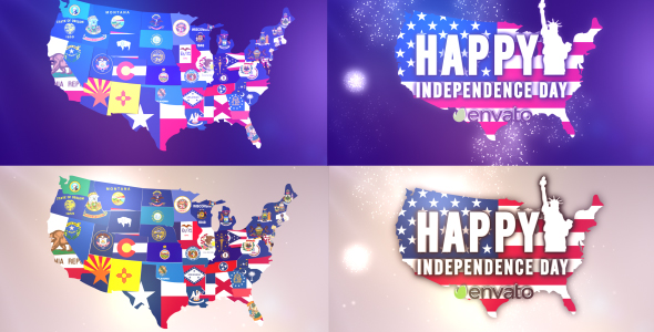 USA States Flag Logo - Download Videohive 16612822