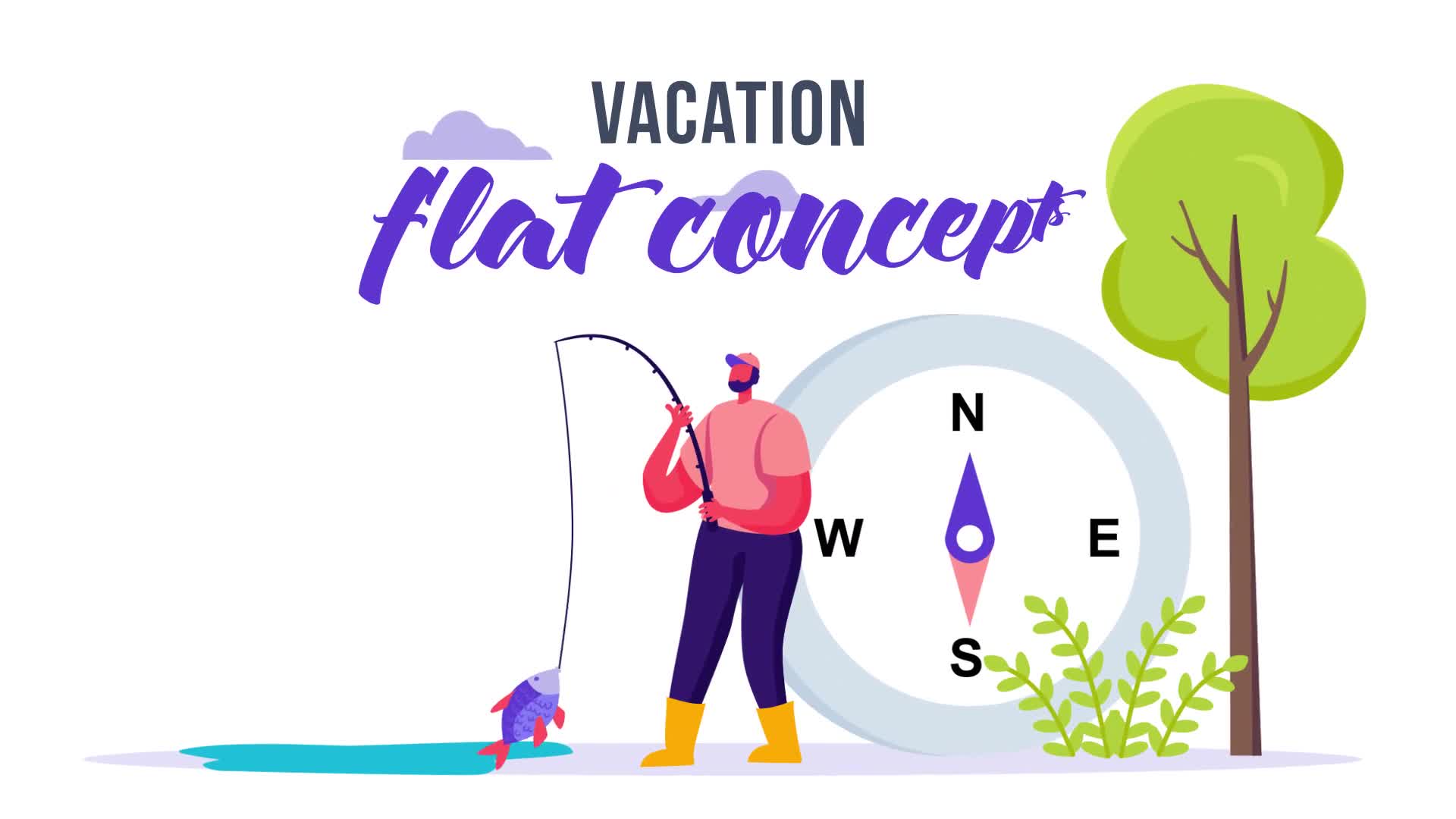 Vacation Flat Concept Videohive 33008004 After Effects Image 1