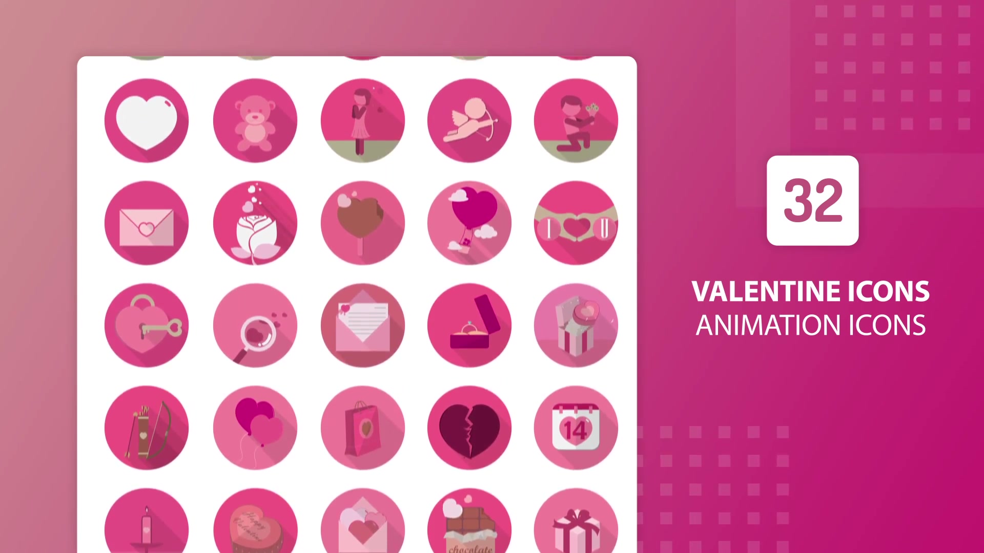 Valentine Animation Icons | Premiere Pro MOGRT Videohive 30316662 Premiere Pro Image 2