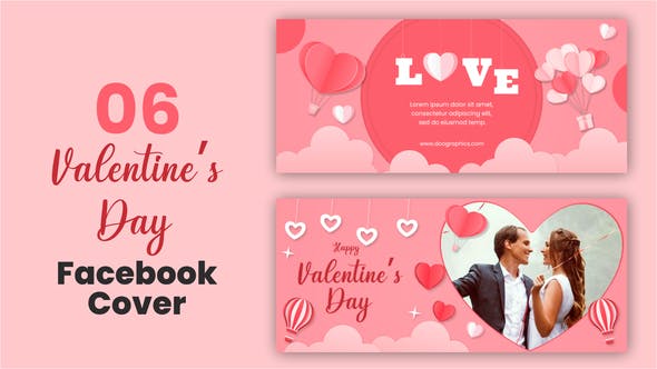 Valentine Day Facebook Cover Pack - 35412617 Download Videohive