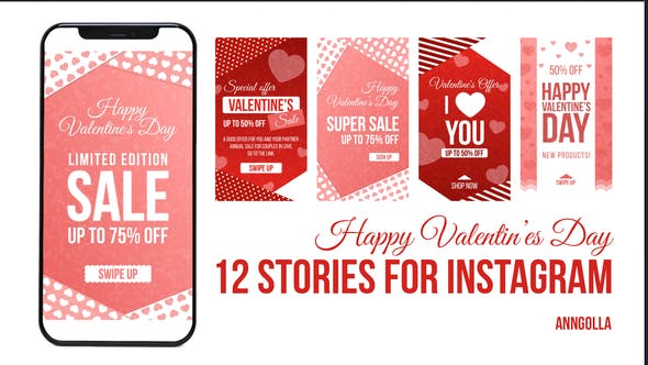 Valentine Day Sales Instagram Story - Download 43093763 Videohive