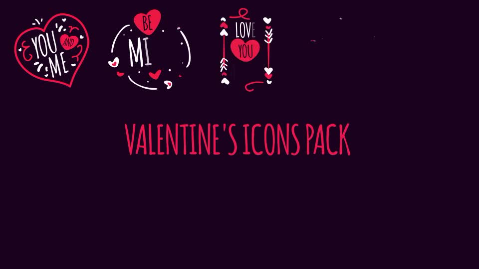 Valentines Icons Pack Videohive 23152462 After Effects Image 1