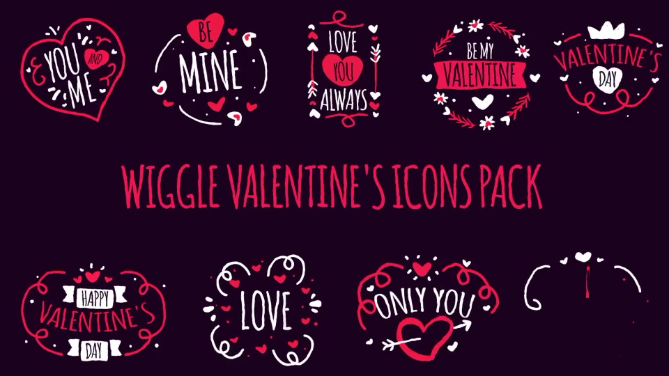 Valentines Icons Pack Videohive 23152462 After Effects Image 3
