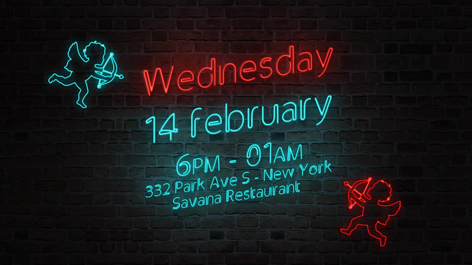 Valentine’s Neon Greeting & Party Invitation Videohive 21347949 After Effects Image 7