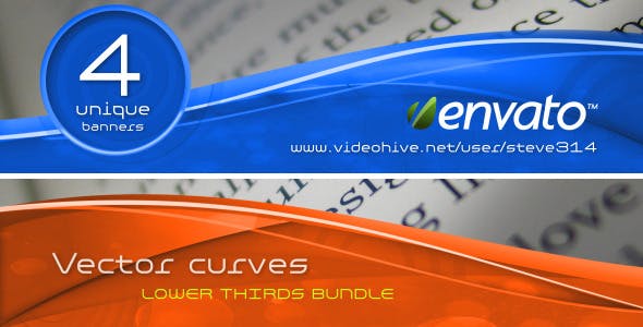 Vector Curves lower thirds bundle - 461864 Videohive Download